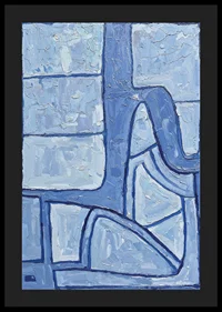 A harmonious blue abstraction creates calm and balance-4