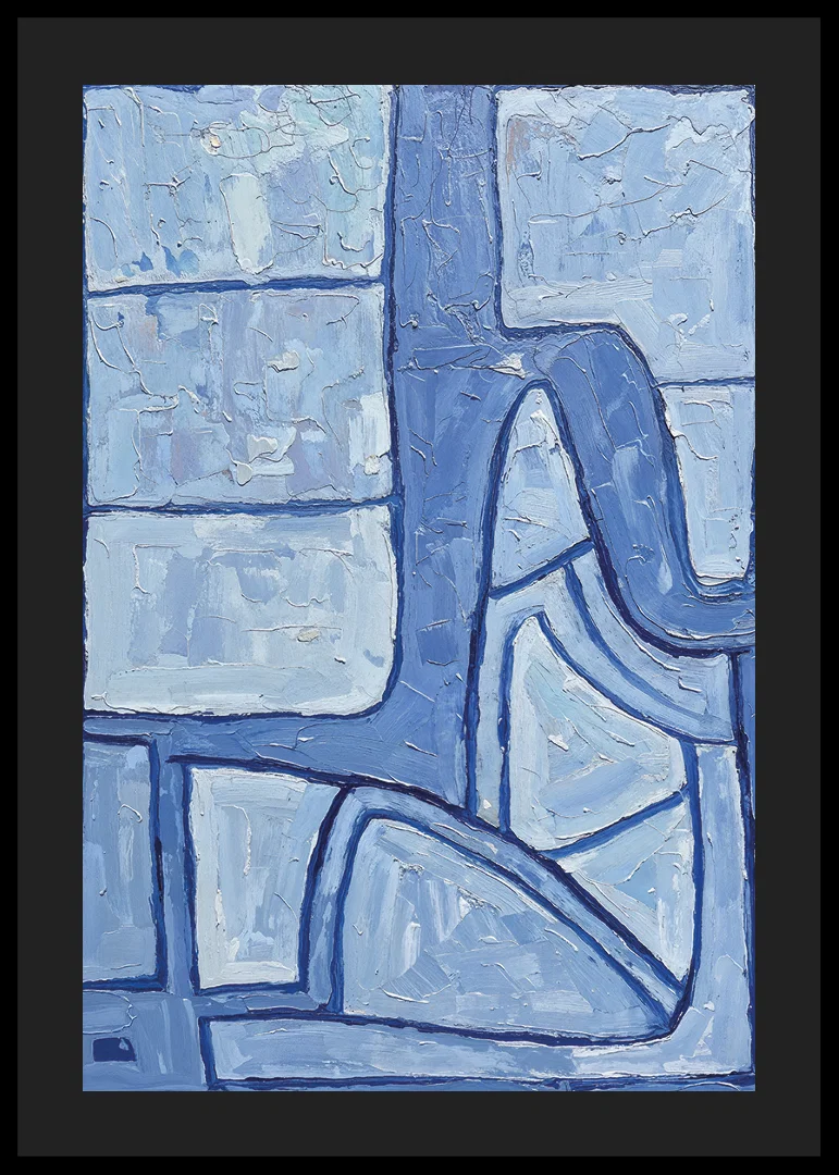 A harmonious blue abstraction creates calm and balance-12