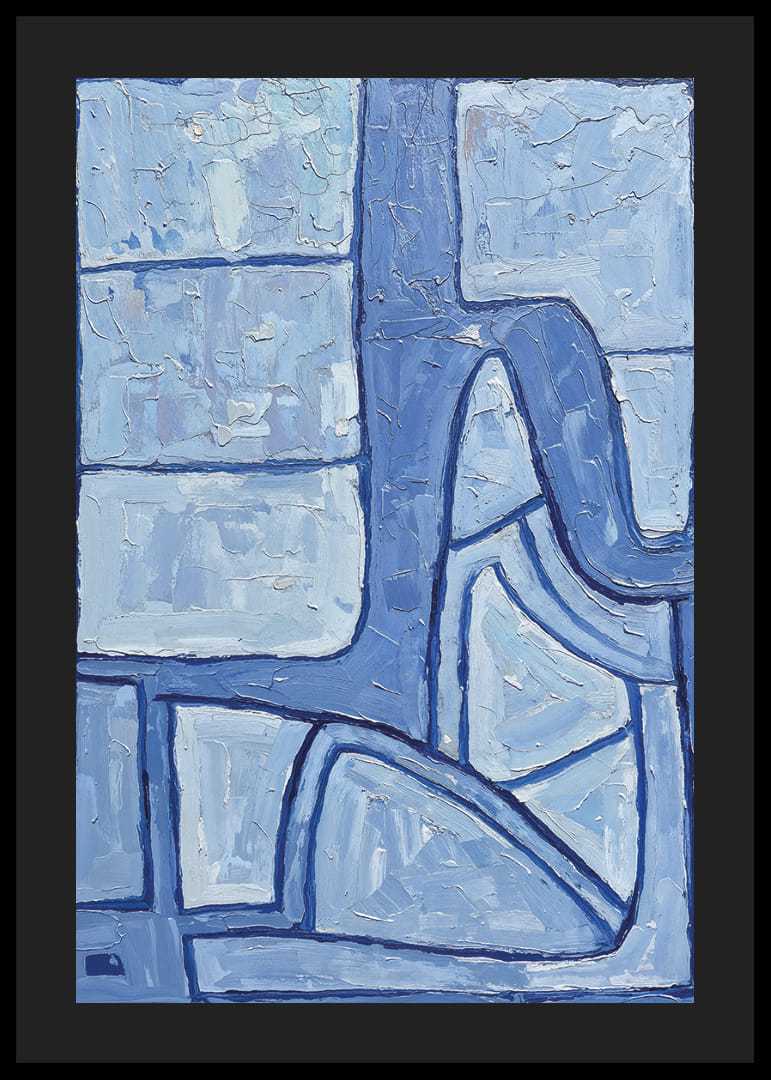 En harmonisk blå abstraktion skapar lugn och balans-12