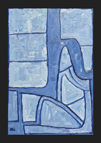 Une abstraction bleue harmonieuse crée calme et équilibre-5