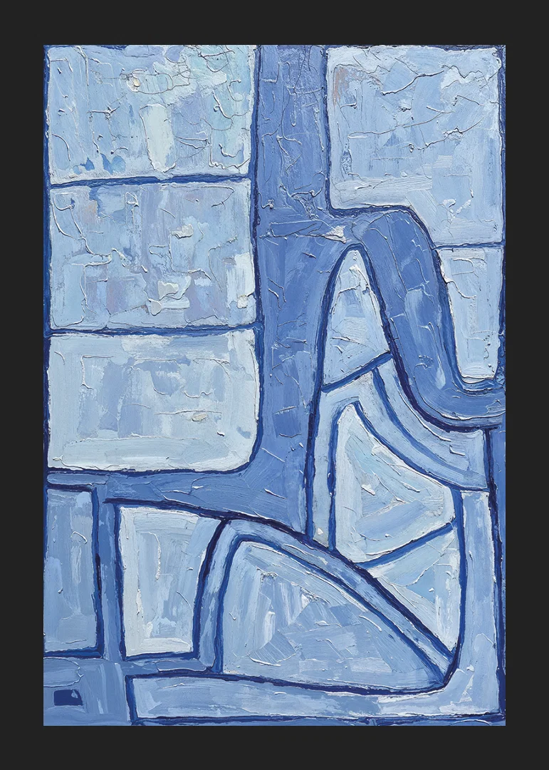 A harmonious blue abstraction creates calm and balance-12