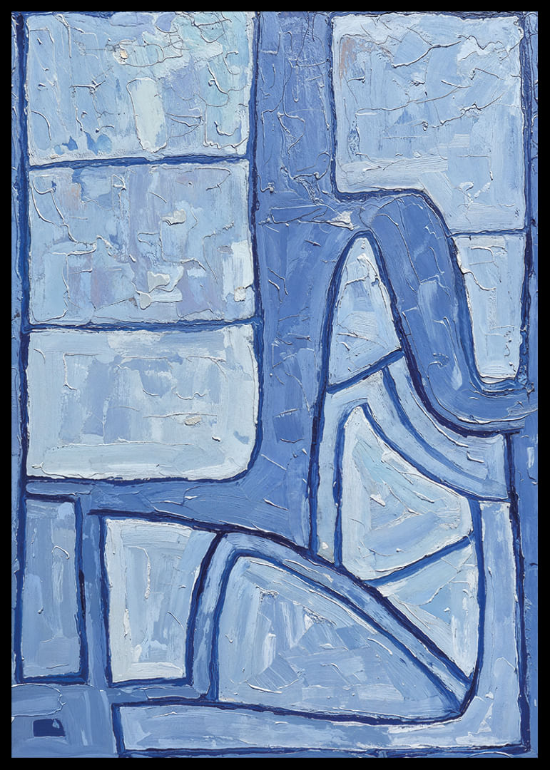 Harmoniska zila abstrakcija rada mieru un līdzsvaru-12