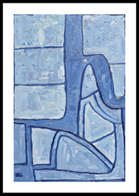 Une abstraction bleue harmonieuse crée calme et équilibre-0