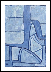 A harmonious blue abstraction creates calm and balance-0