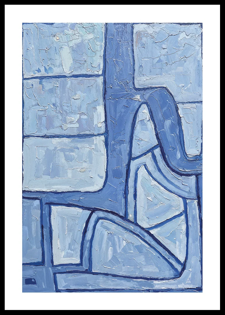 A harmonious blue abstraction creates calm and balance-12