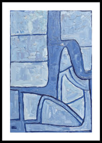 Harmoniska zila abstrakcija rada mieru un līdzsvaru-0