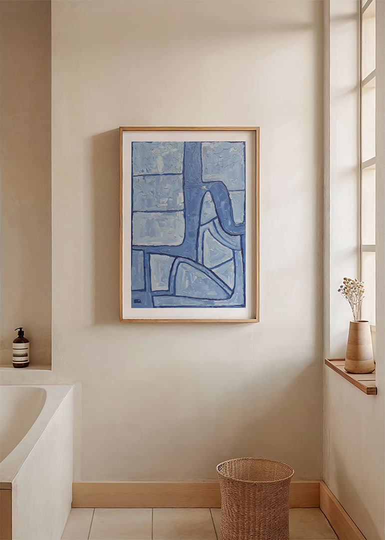 Une abstraction bleue harmonieuse crée calme et équilibre-12