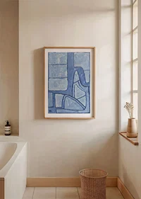 A harmonious blue abstraction creates calm and balance-8