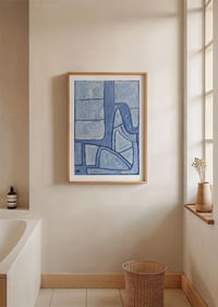 Harmoniska zila abstrakcija rada mieru un līdzsvaru-4