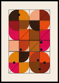 Farbenfrohe geometrische Formen in einem hypnotischen Tanz-2