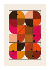 Farbenfrohe geometrische Formen in einem hypnotischen Tanz-1