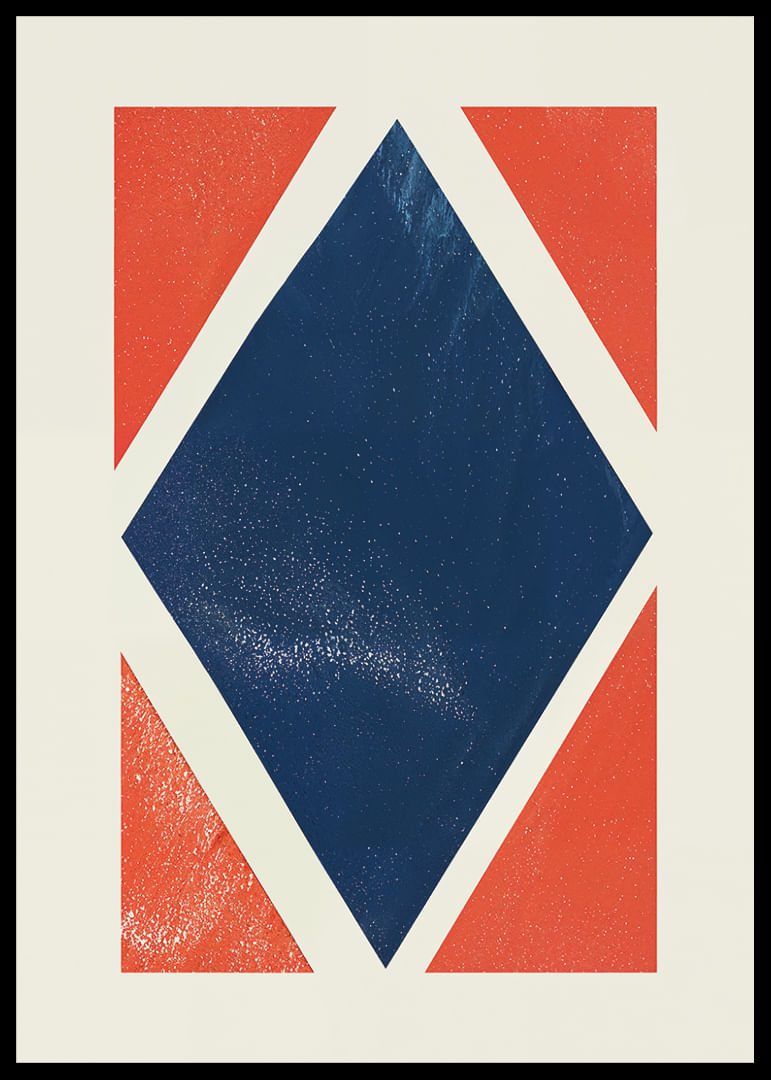 Ein abstraktes Poster mit ausdrucksstarken geometrischen Formen-12