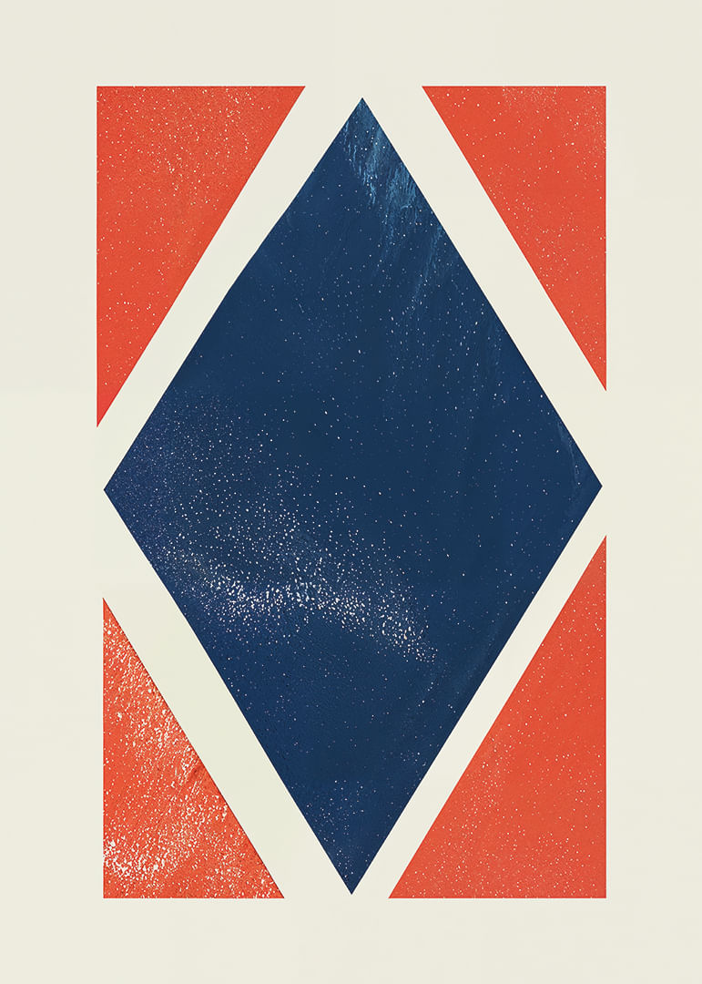 Ein abstraktes Poster mit ausdrucksstarken geometrischen Formen-12