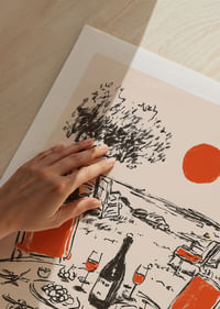 Idilliskas vakariņas saulrietā pie jūras.-5