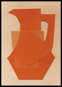 Abstrakta terakotas forma rada siltu un izsmalcinātu sajūtu.-2