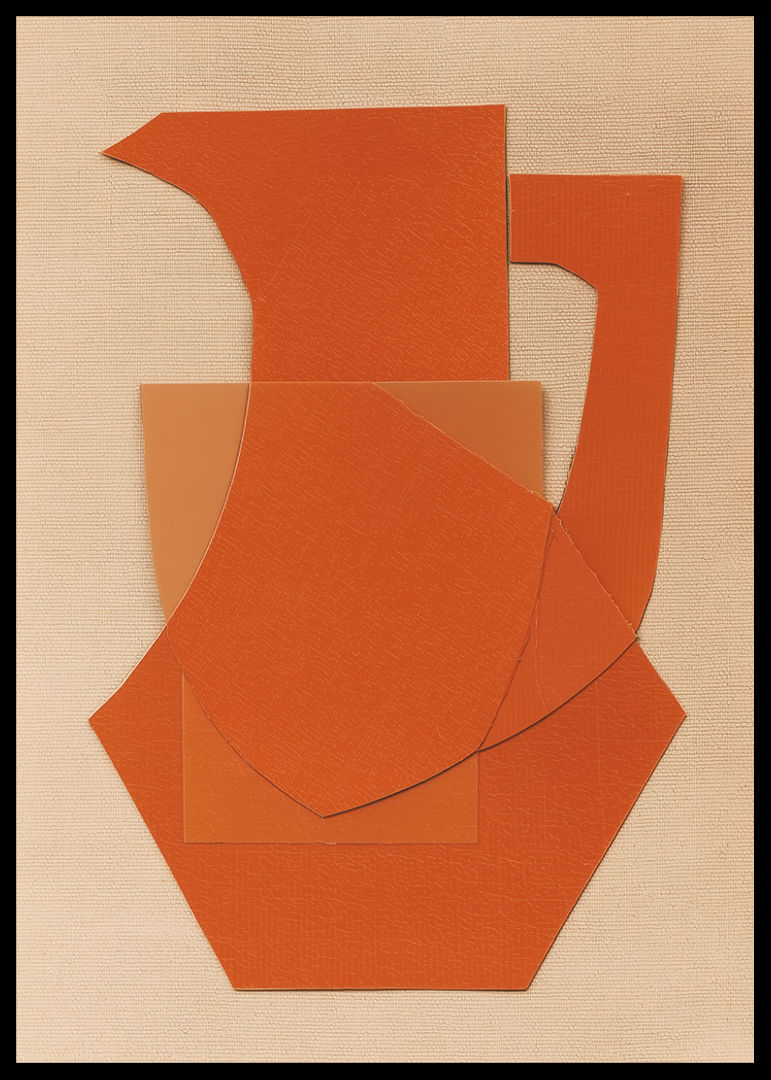 Abstrakta terakotas forma rada siltu un izsmalcinātu sajūtu.-12