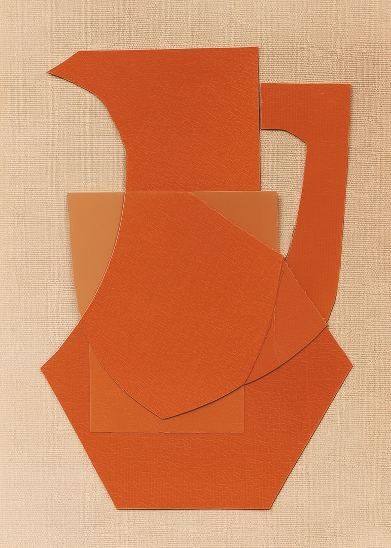 Abstrakta terakotas forma rada siltu un izsmalcinātu sajūtu.-12