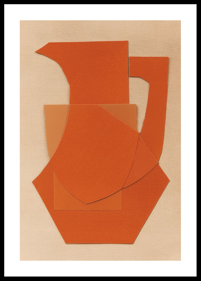 Abstrakta terakotas forma rada siltu un izsmalcinātu sajūtu.-12