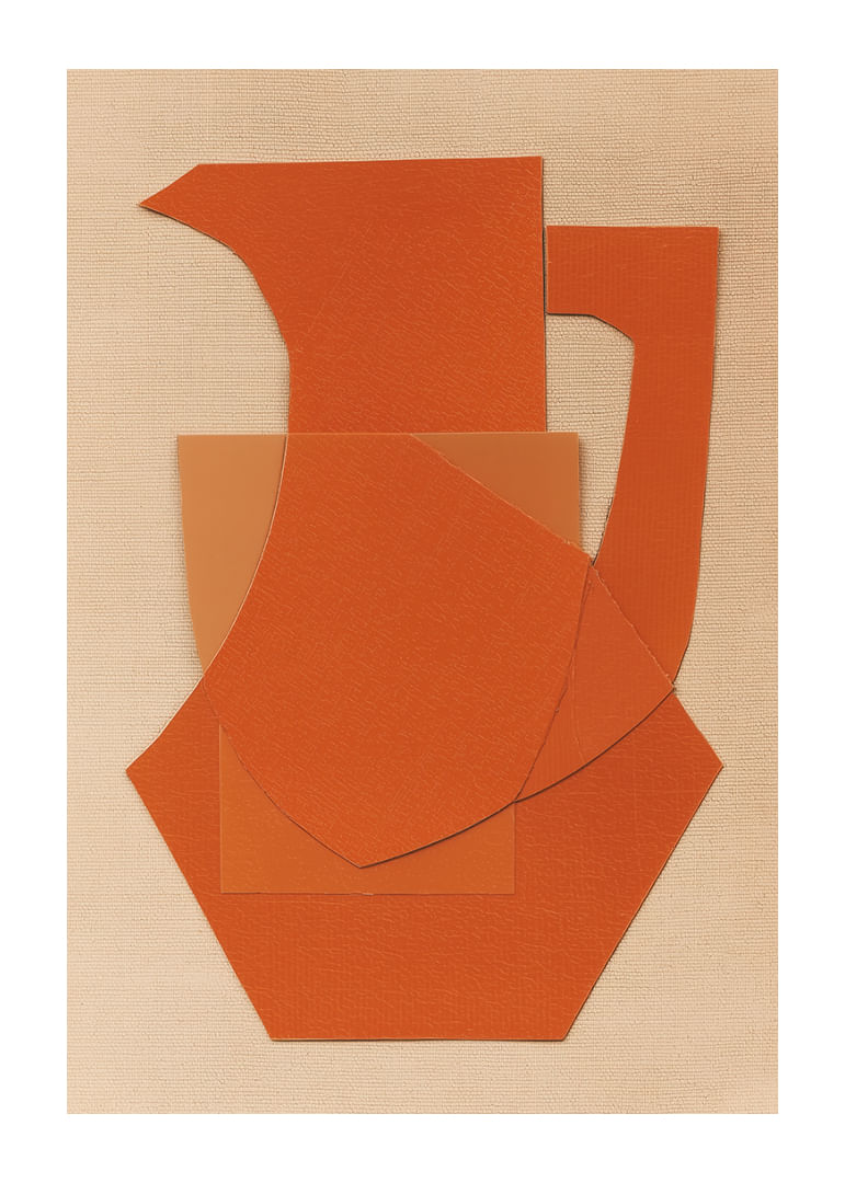 Abstrakta terakotas forma rada siltu un izsmalcinātu sajūtu.-12