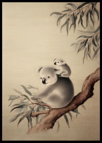 Due koala riposano pacificamente su un albero.-2