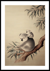 Zwei Koalas ruhen friedlich in einem Baum.-0