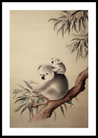 Due koala riposano pacificamente su un albero.-0