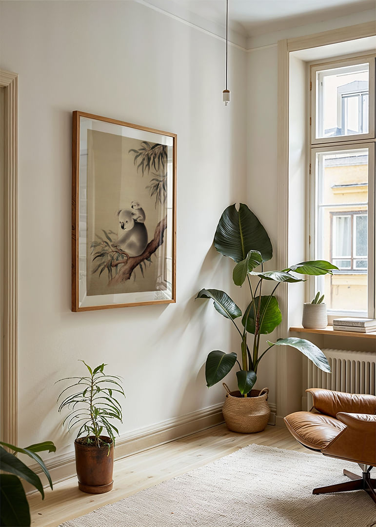 Due koala riposano pacificamente su un albero.-12