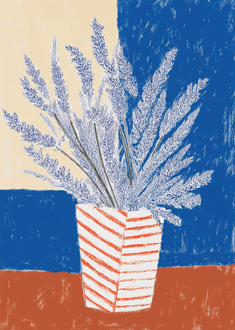 I colori contrastanti danno vita a questa dinamica composizione vegetale.-12