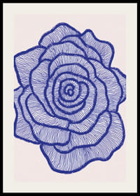 A blue rose meets the eye with elegant lines.-2