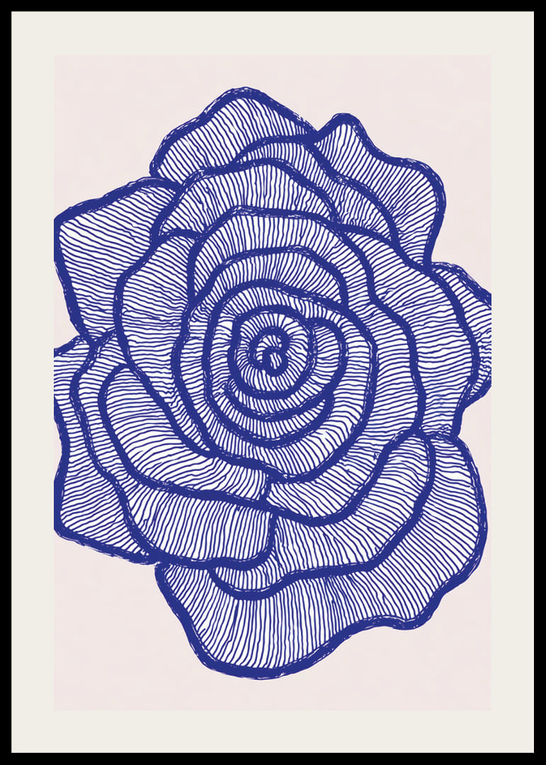 A blue rose meets the eye with elegant lines.-12