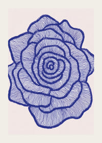 A blue rose meets the eye with elegant lines.-3