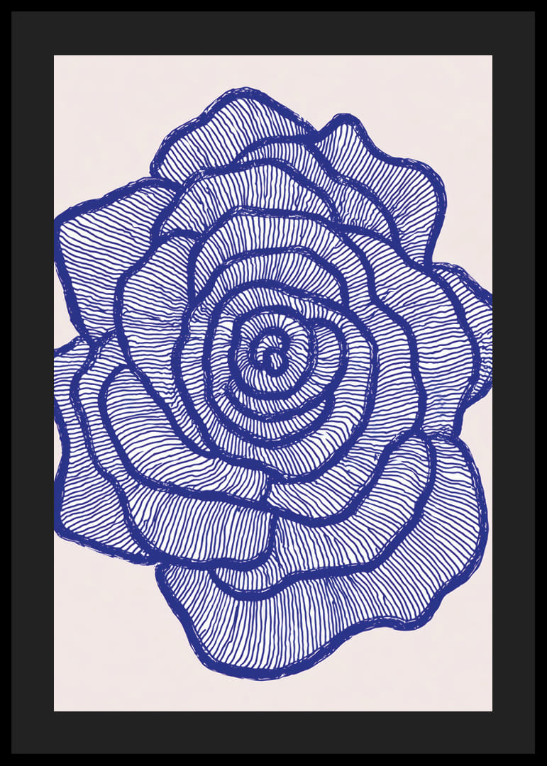 A blue rose meets the eye with elegant lines.-12