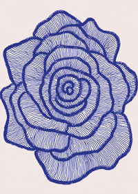 Una rosa blu risalta alla vista con linee eleganti.-3