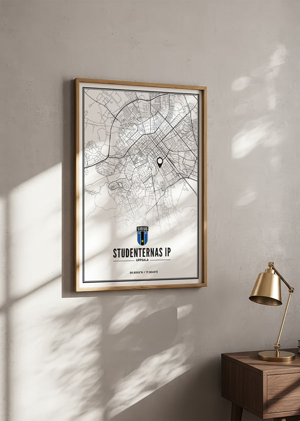 Poster Sirius Fotboll Studenternas IP Uppsala Vit crossfade