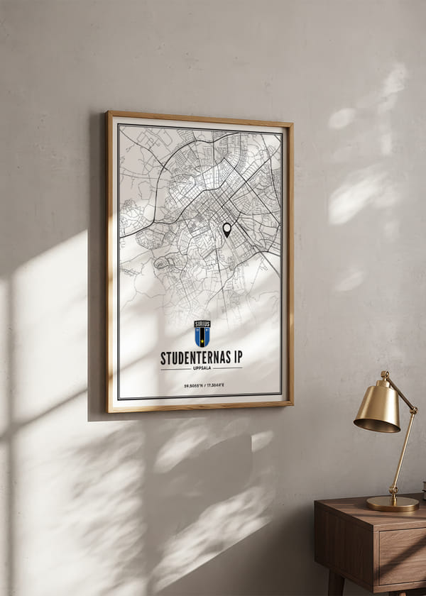 Poster Sirius Fotboll Studenternas IP Uppsala Vit crossfade