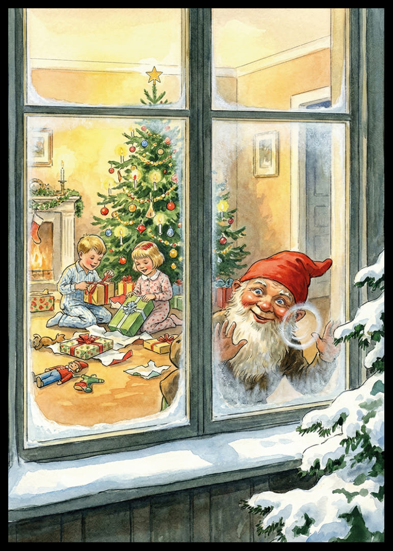 De Kerstman verlicht de winternacht met de magie en vreugde van Kerstmis-12