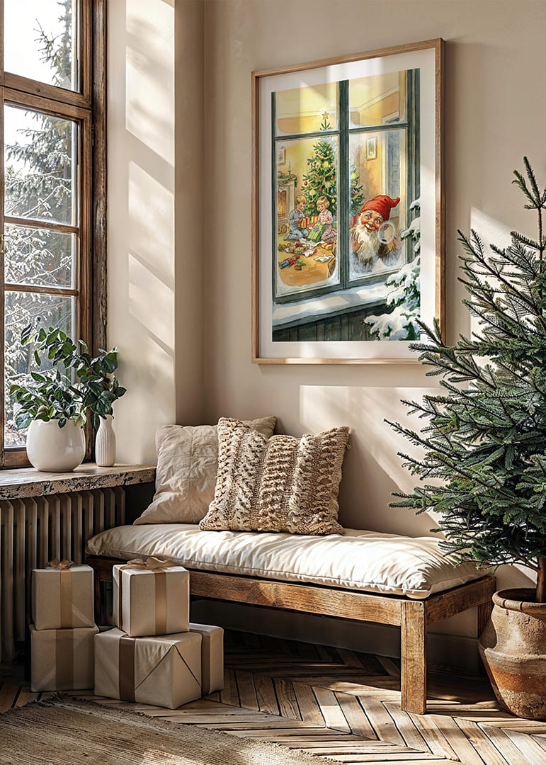 De Kerstman verlicht de winternacht met de magie en vreugde van Kerstmis-12