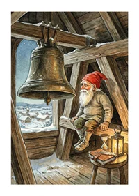 Santa Claus watches over the peaceful winter village-1