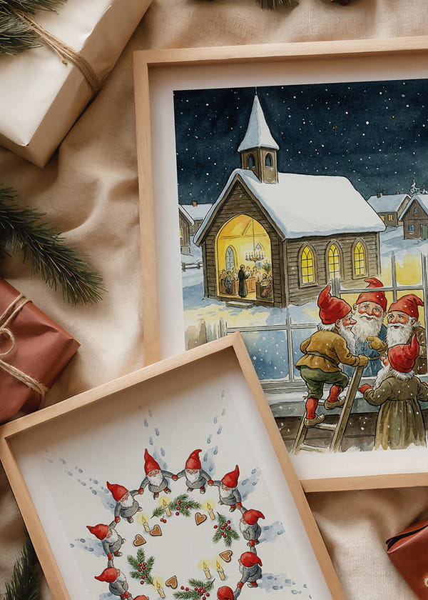 Poster Gnomes Holiday Hideaway crossfade