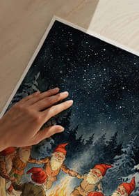 Tomtar dansar i vinternatten under stjärnorna-3