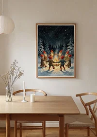 Elves dance in the winter night under the stars-2