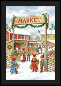 Scène de marché magique avec la joie de l'hiver et des elfes-4