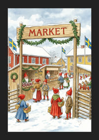 Scène de marché magique avec la joie de l'hiver et des elfes-5