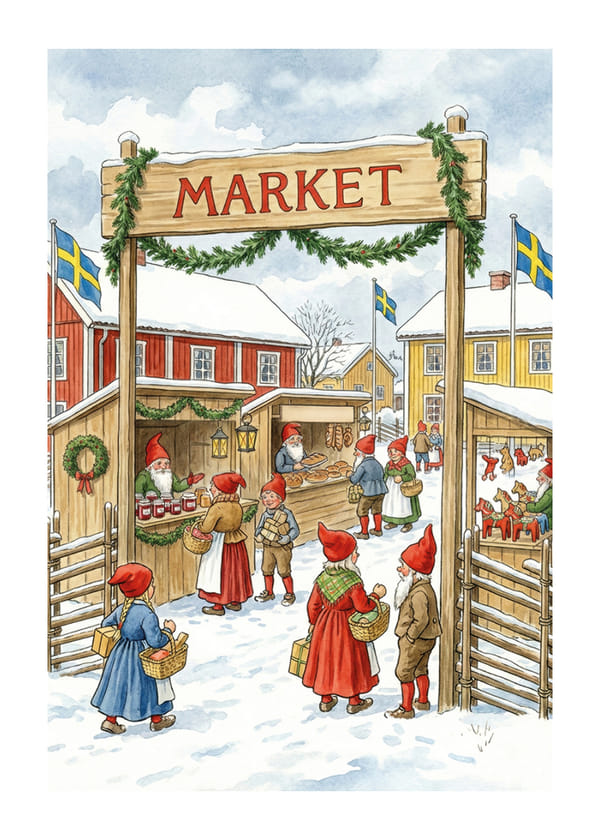 Poster Swedish Christmas Market
