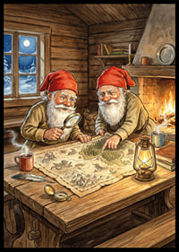 Two elves create magic by a sparkling fire-6