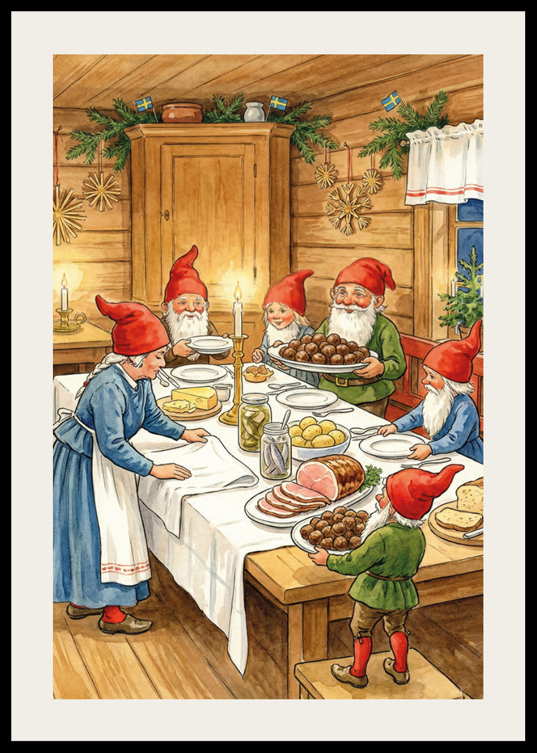 Elfii se adună în jurul unei mese festive pentru sărbătoarea Crăciunului-12