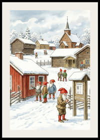 Charmante elfjes in een pittoresk winterdorp-2