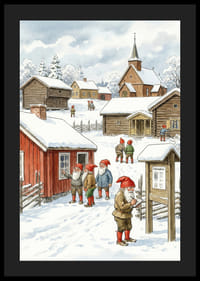 Charmante elfjes in een pittoresk winterdorp-4