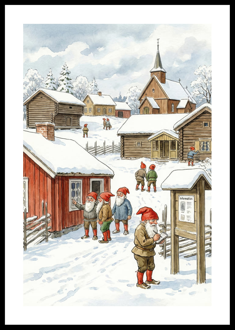 Očarujúci elfovia v malebnej zimnej dedinke-12