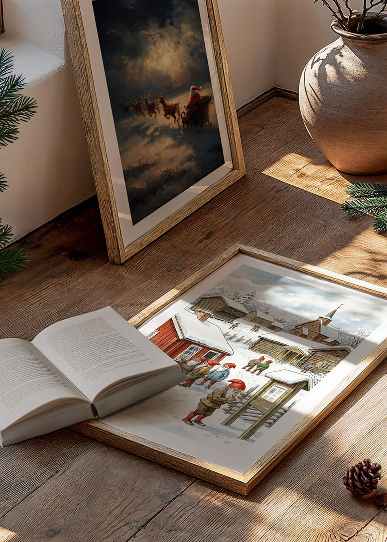 Očarujúci elfovia v malebnej zimnej dedinke-12